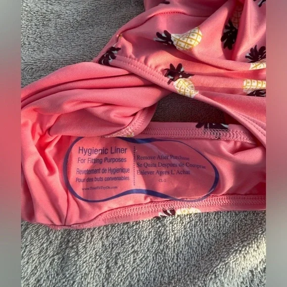 🍍Kate Spade NWT Laniakea Beach One Piece Apricot Pineapple Print Swimsuit Sz S - Picture 10 of 12